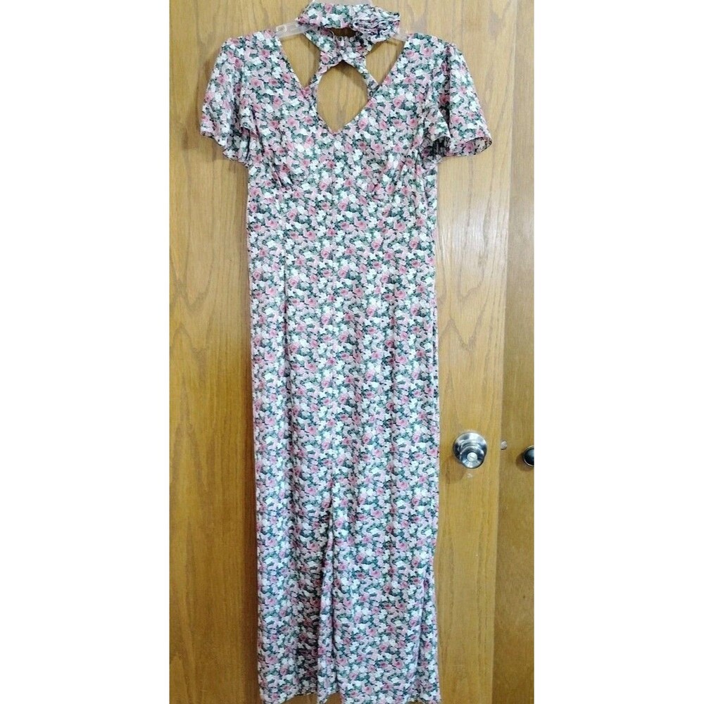 Gunne Sax McClintock Dress Ditsy Floral Choker Maxi Sz 9/10 Vintage 90's Cottage